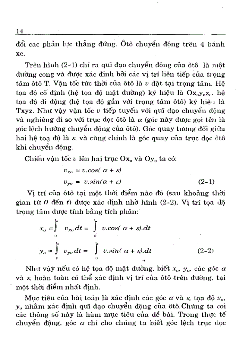 image for page Tính điều khiển và quỹ đạo chuyển động của ô tô