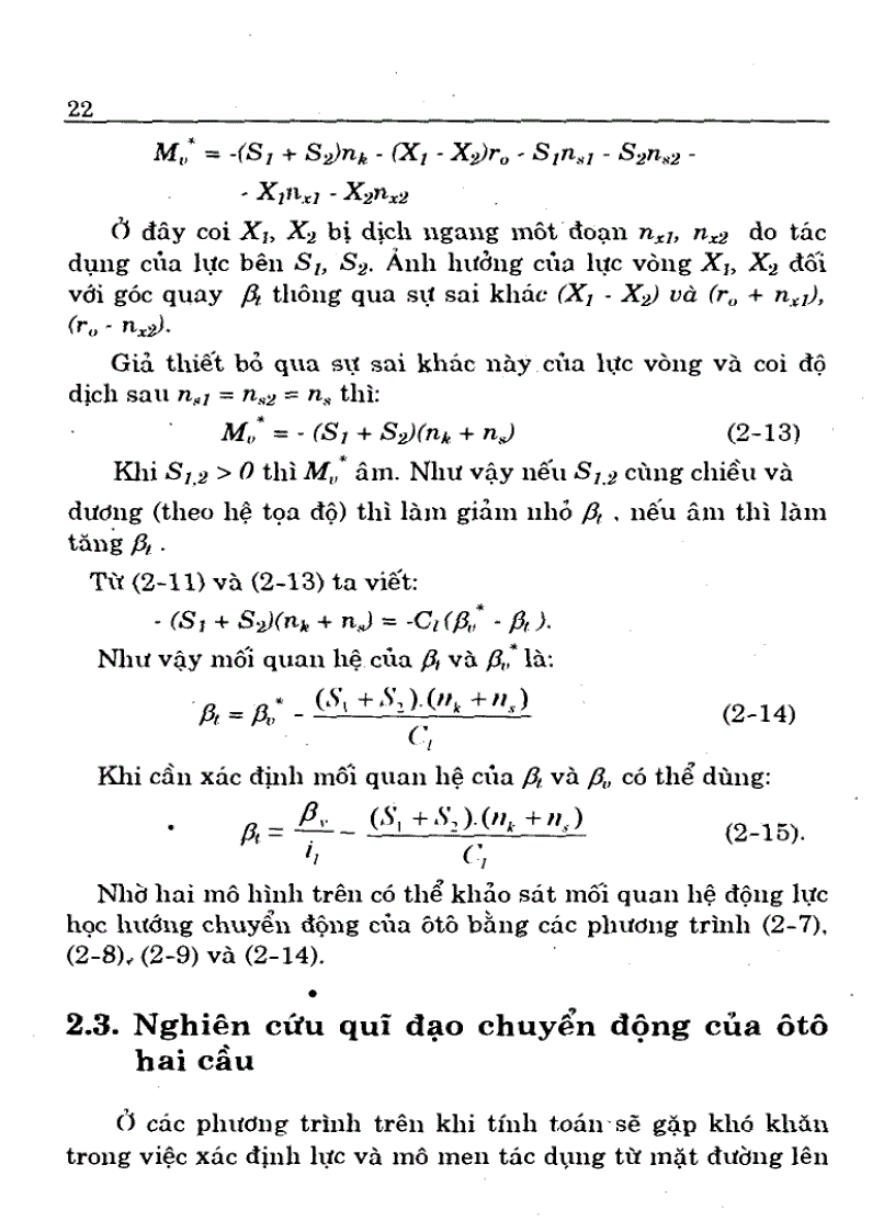 image for page Tính điều khiển và quỹ đạo chuyển động của ô tô