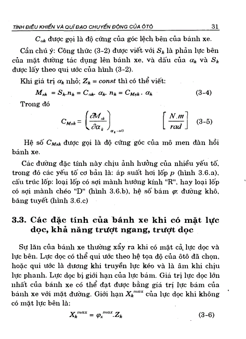 image for page Tính điều khiển và quỹ đạo chuyển động của ô tô