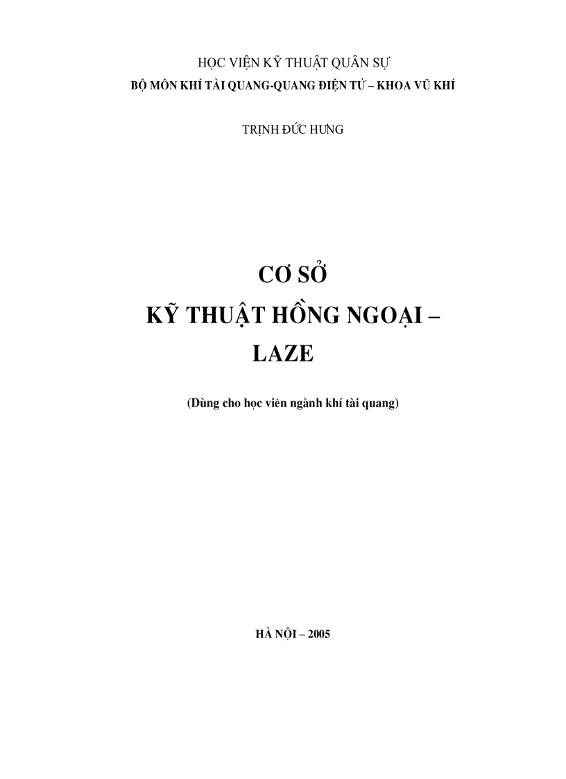 image for page Cơ Sở Kỹ Thuật Hồng Ngoại