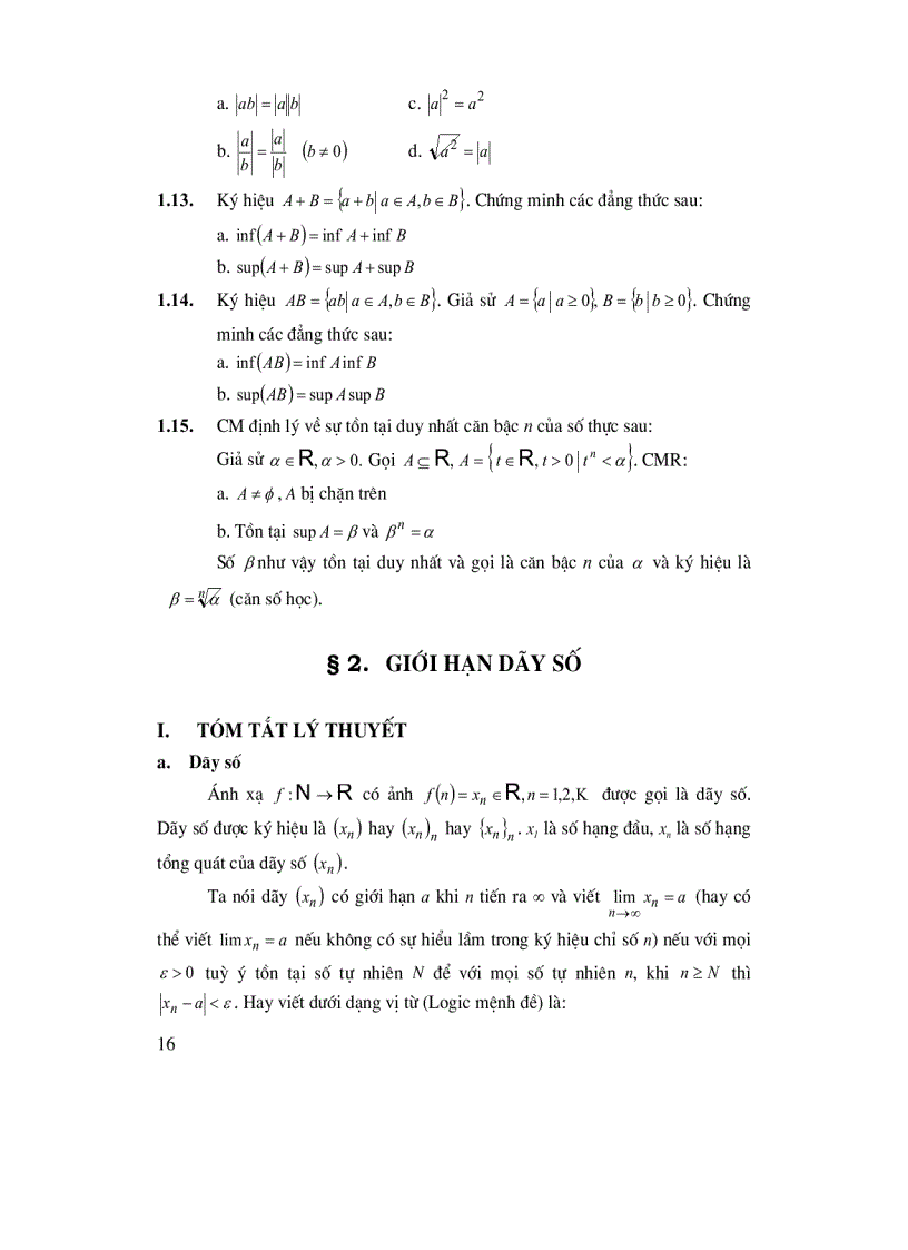 image for page Bài tập giải tích toán học tập 1