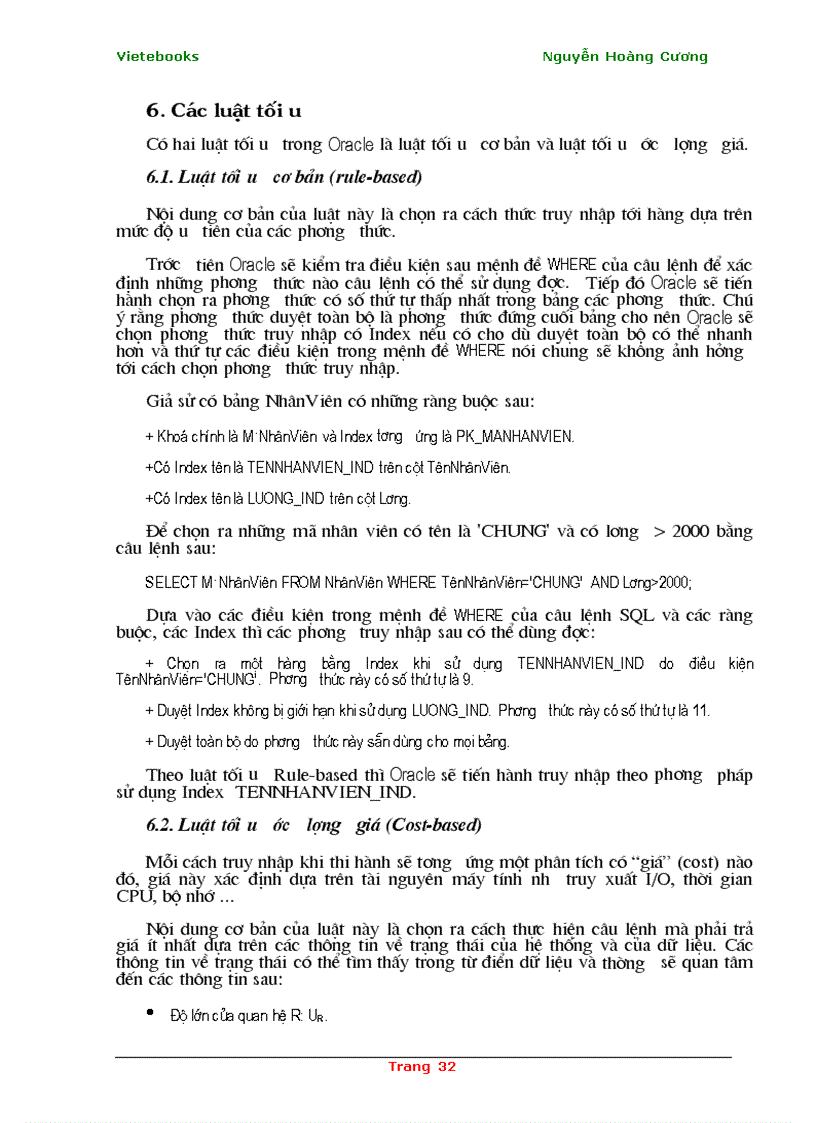image for page Phân tích và tối ưu hóa câu lệnh SQL
