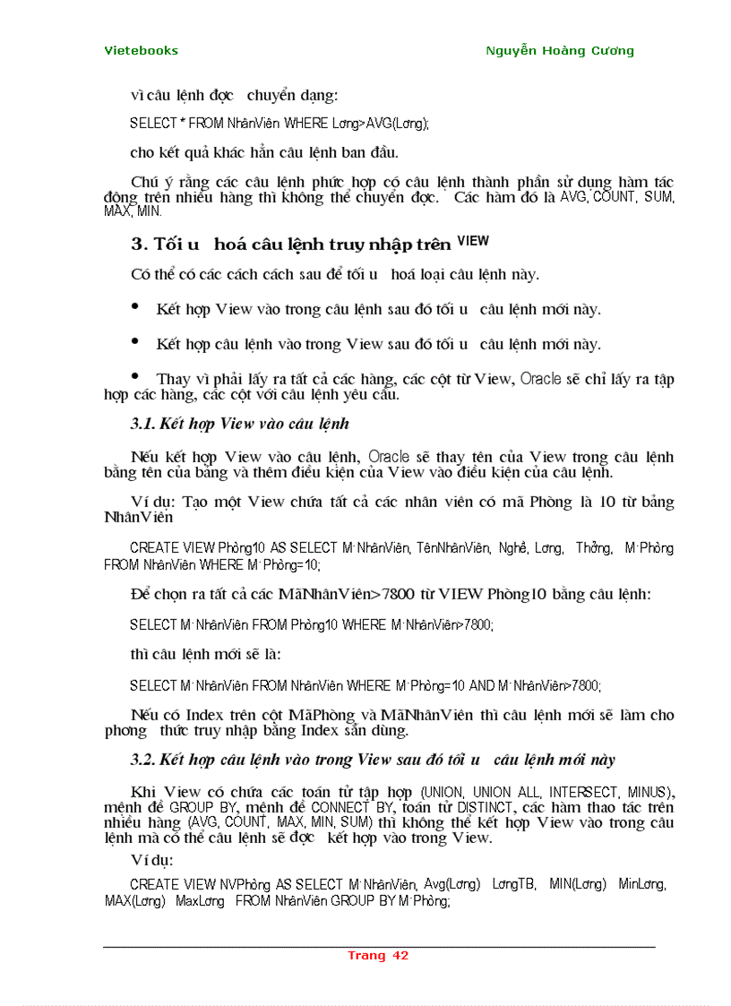 image for page Phân tích và tối ưu hóa câu lệnh SQL