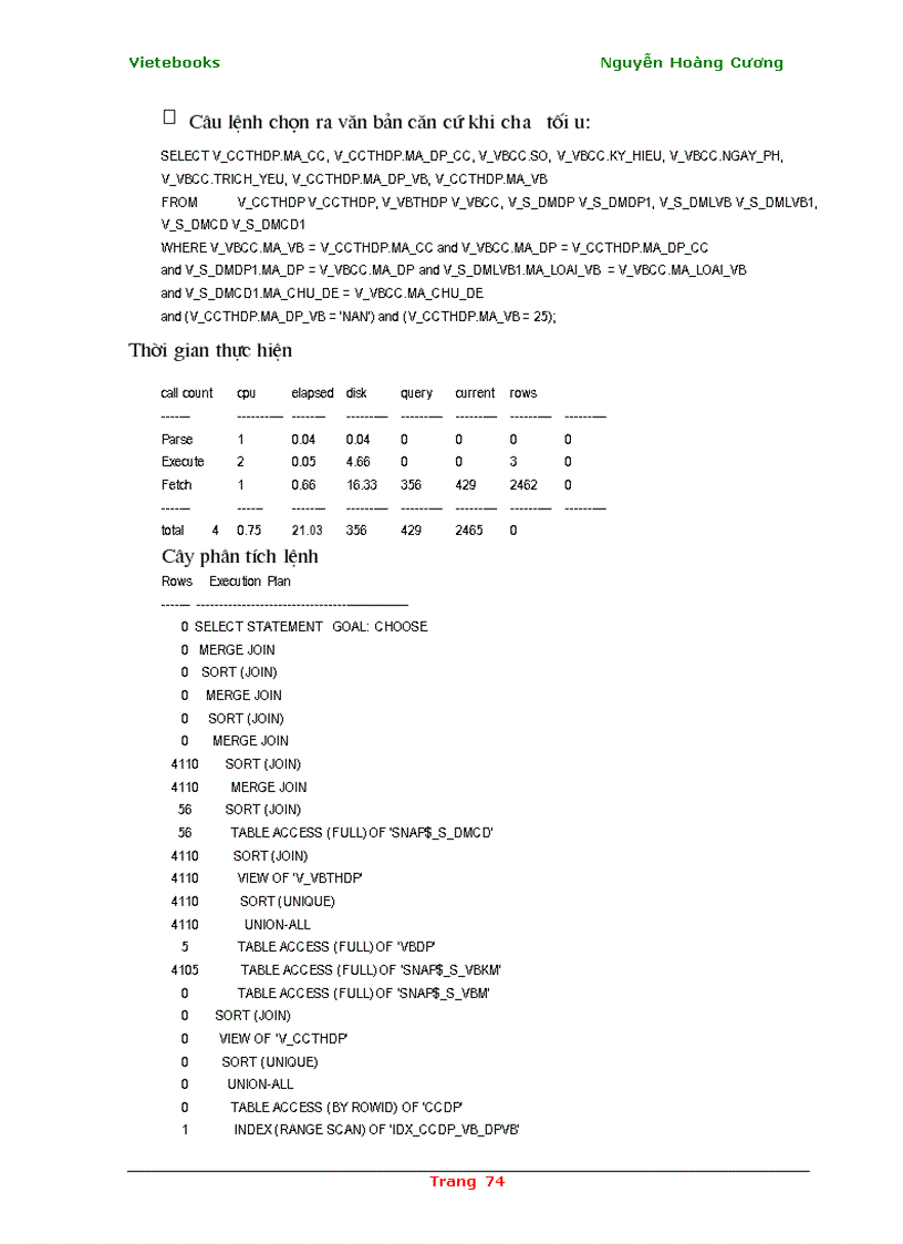 image for page Phân tích và tối ưu hóa câu lệnh SQL
