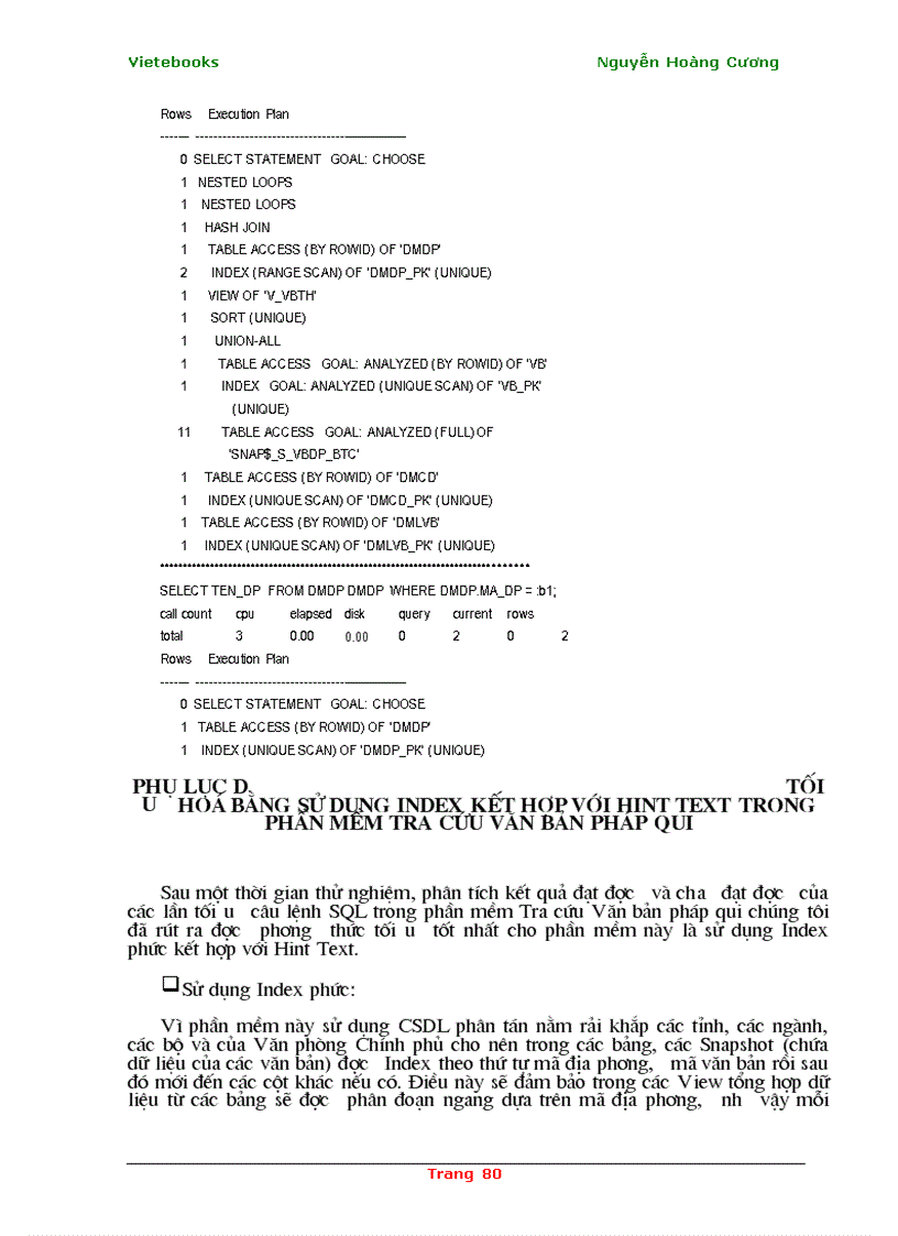 image for page Phân tích và tối ưu hóa câu lệnh SQL