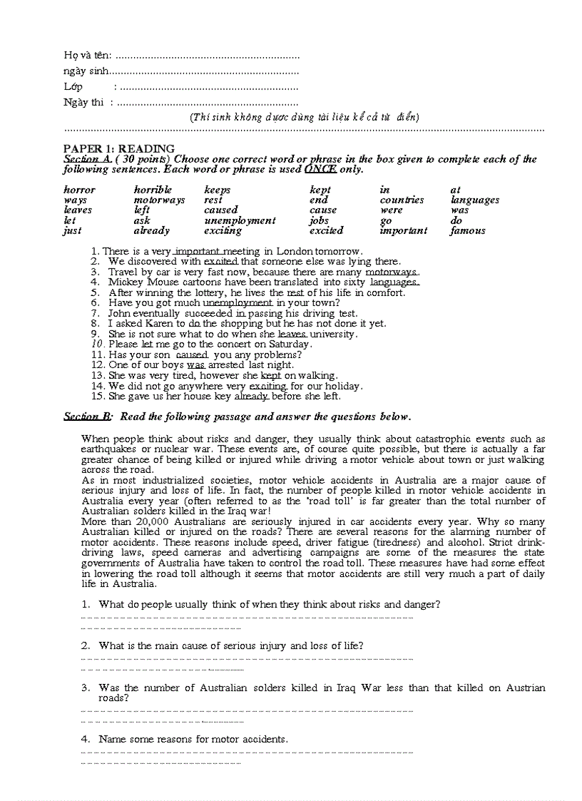 image for page Đề thi tiếng anh 4 HVKTQS 1