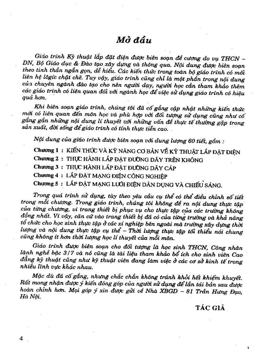 image for page Kỹ thuật lắp đặt điện