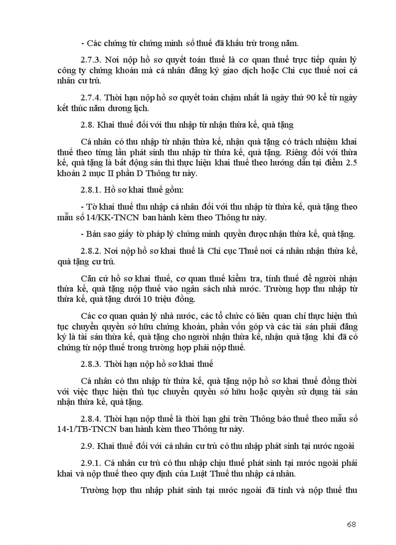 image for page THÔNG TƯ Hướng dẫn thi hành một số điều của Luật Thuế thu nhập cá nhân và hướng dẫn thi hành Nghị định số 100 2008 NĐ CP ngày 08 9 2008 của Chính phủ quy định chi tiết một số điều của Luật