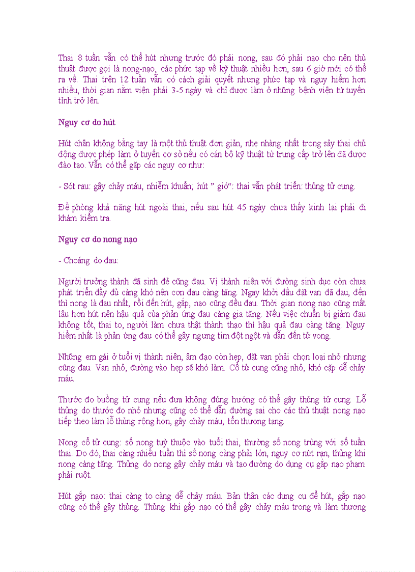 image for page Phá nạo thai nguy hại đến sức khoẻ như thế nào