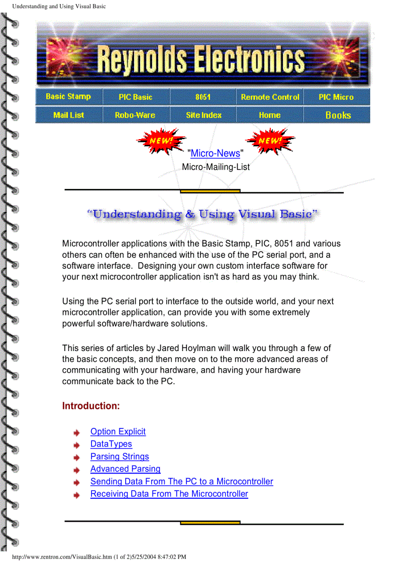 Understanding Using Visual Basic