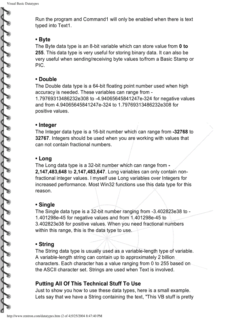 image for page Understanding Using Visual Basic