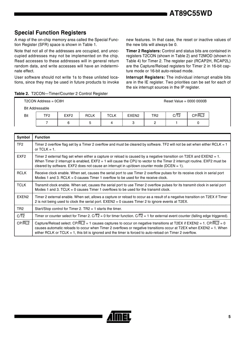 image for page 8 Bit Microcontroller with 4K Bytes Flash AT89C51 52 55 55WD 3
