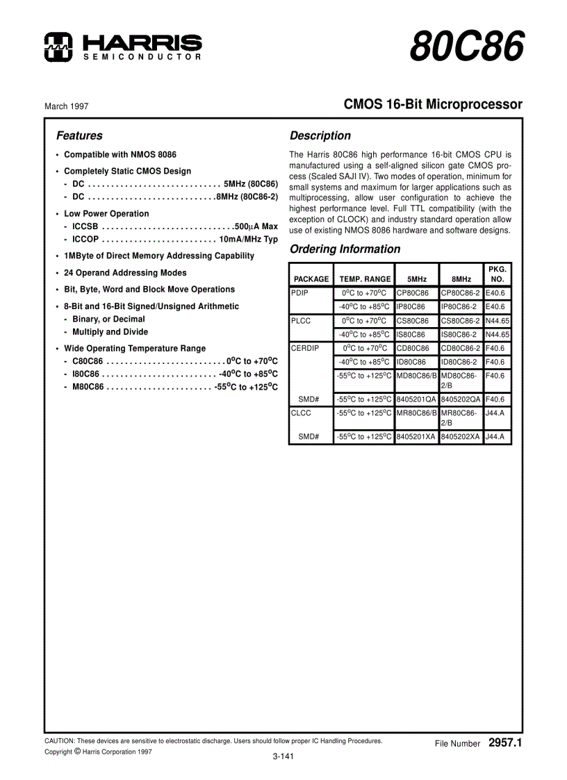 image for page 80C86 CMOS 16 Bit Microprocessor