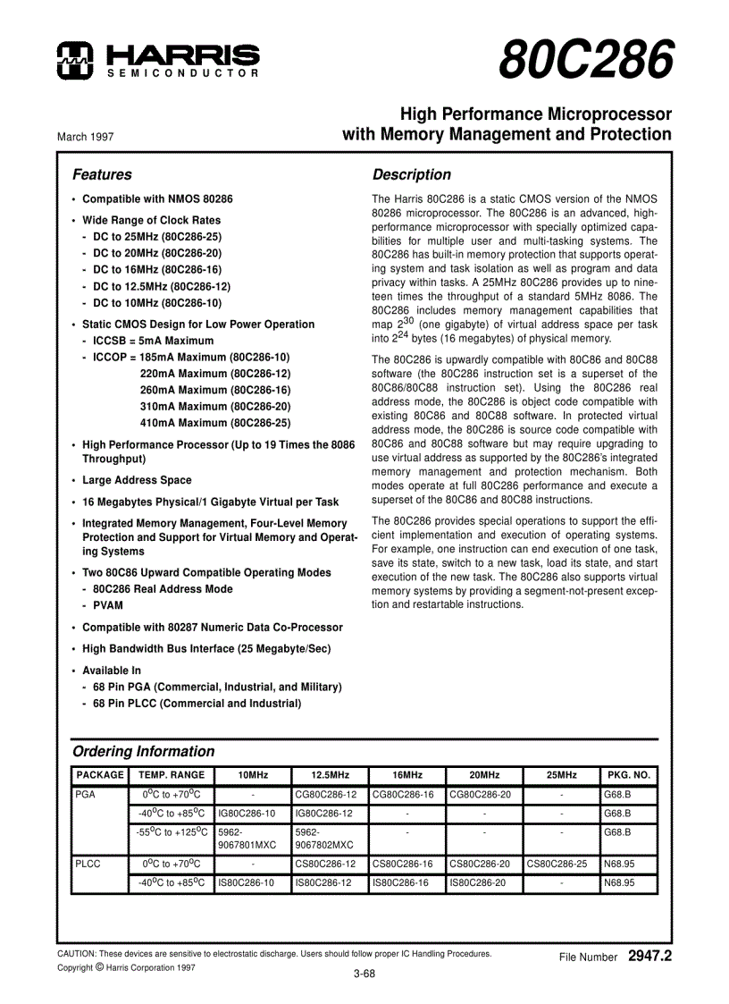 image for page 80C86 CMOS 16 Bit Microprocessor 1