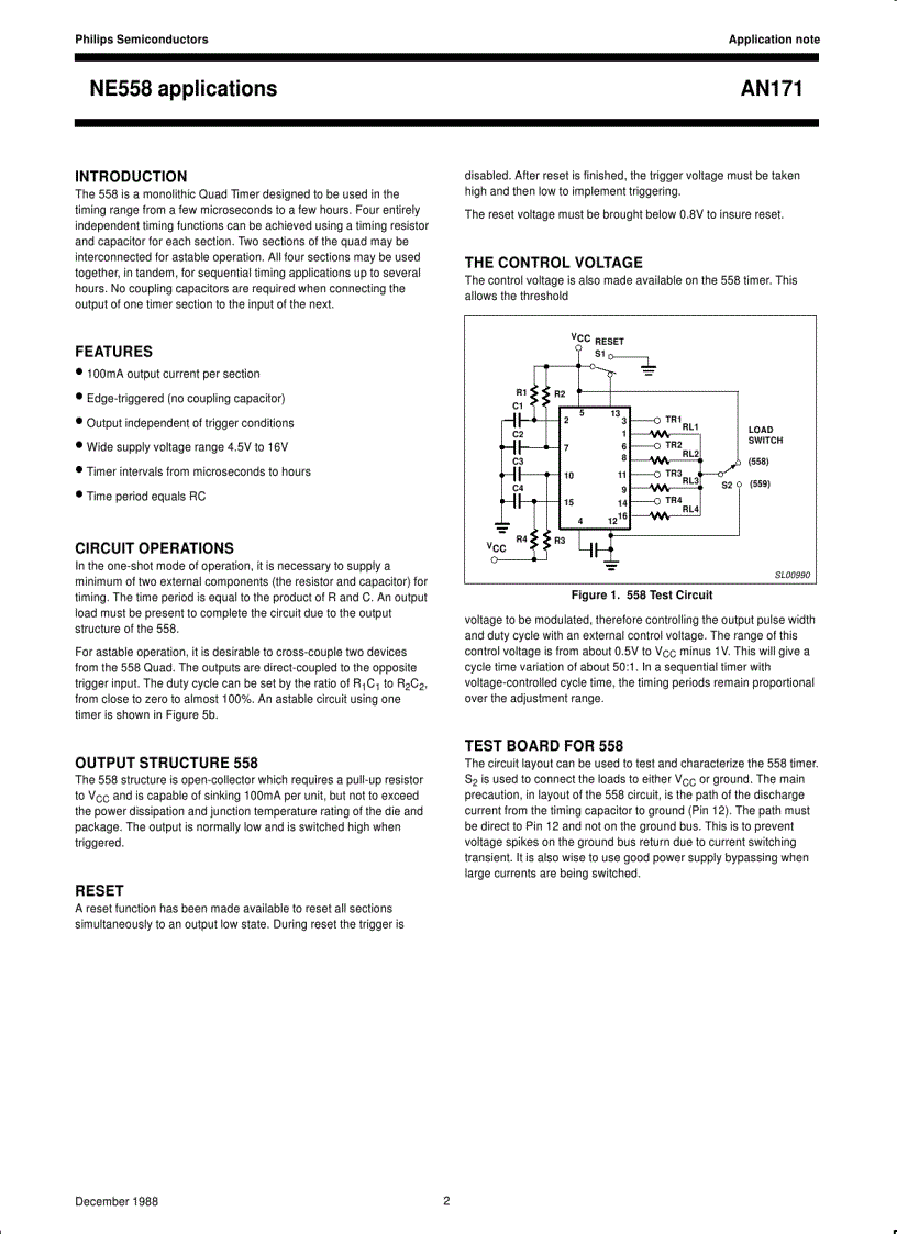image for page AN171 NE558 applications