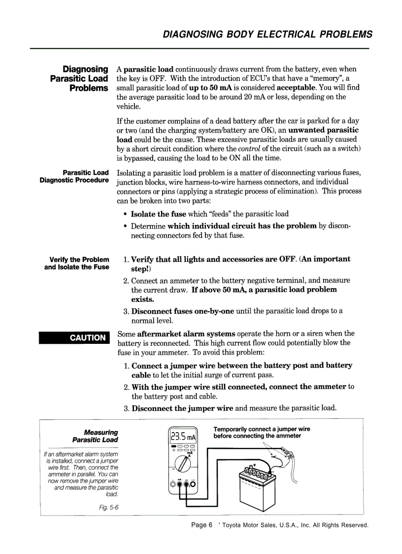 image for page Dianosing body electrical problems