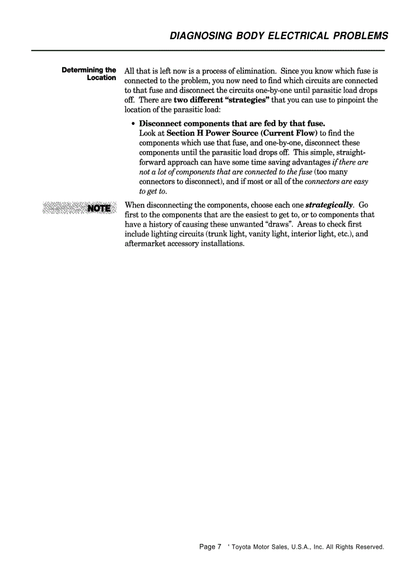 image for page Dianosing body electrical problems