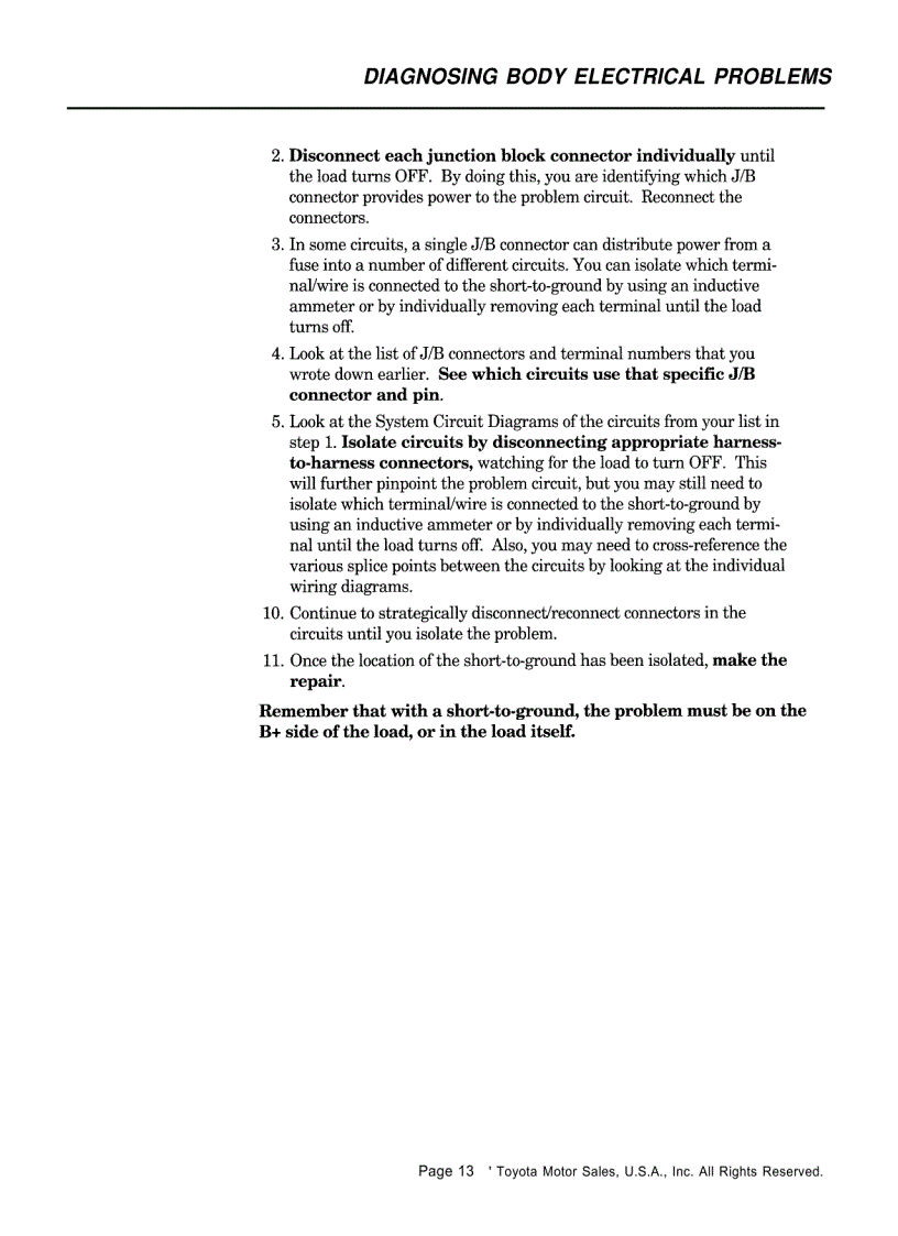 image for page Dianosing body electrical problems