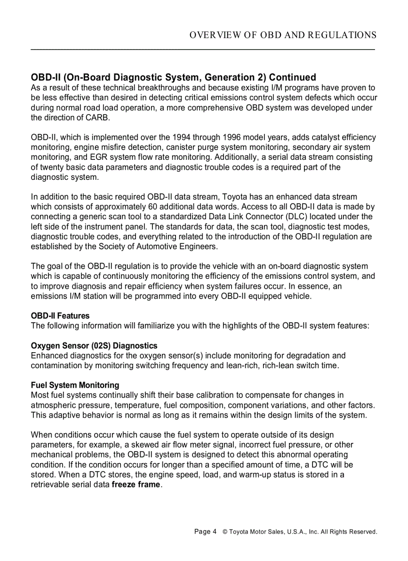 image for page Overview of obd and regulations