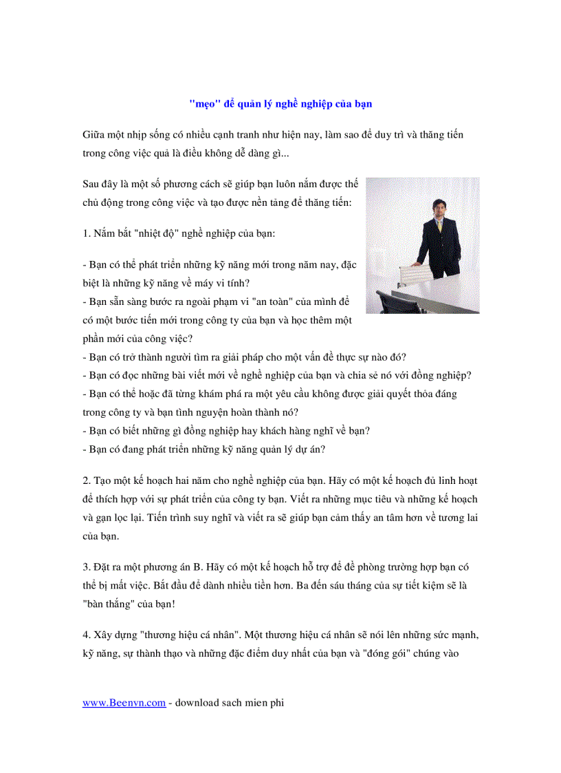 image for page Mẹo quản lý nghề nghiệp