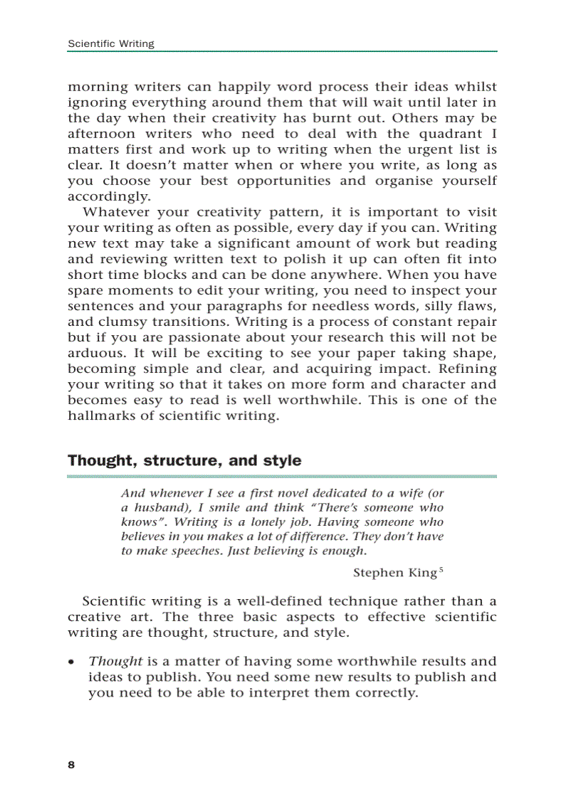 image for page Scientific Writing Easy when you know how