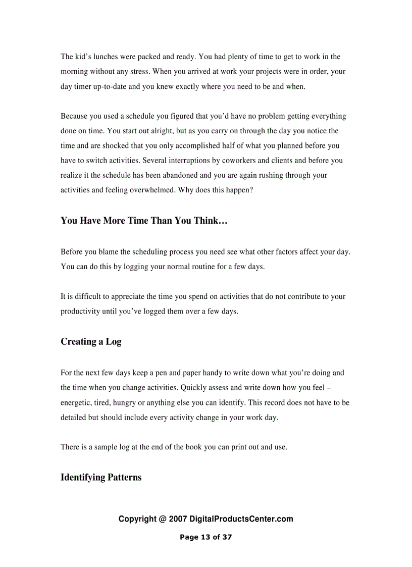 image for page Time Management Making Your Time Count And TIME POWER