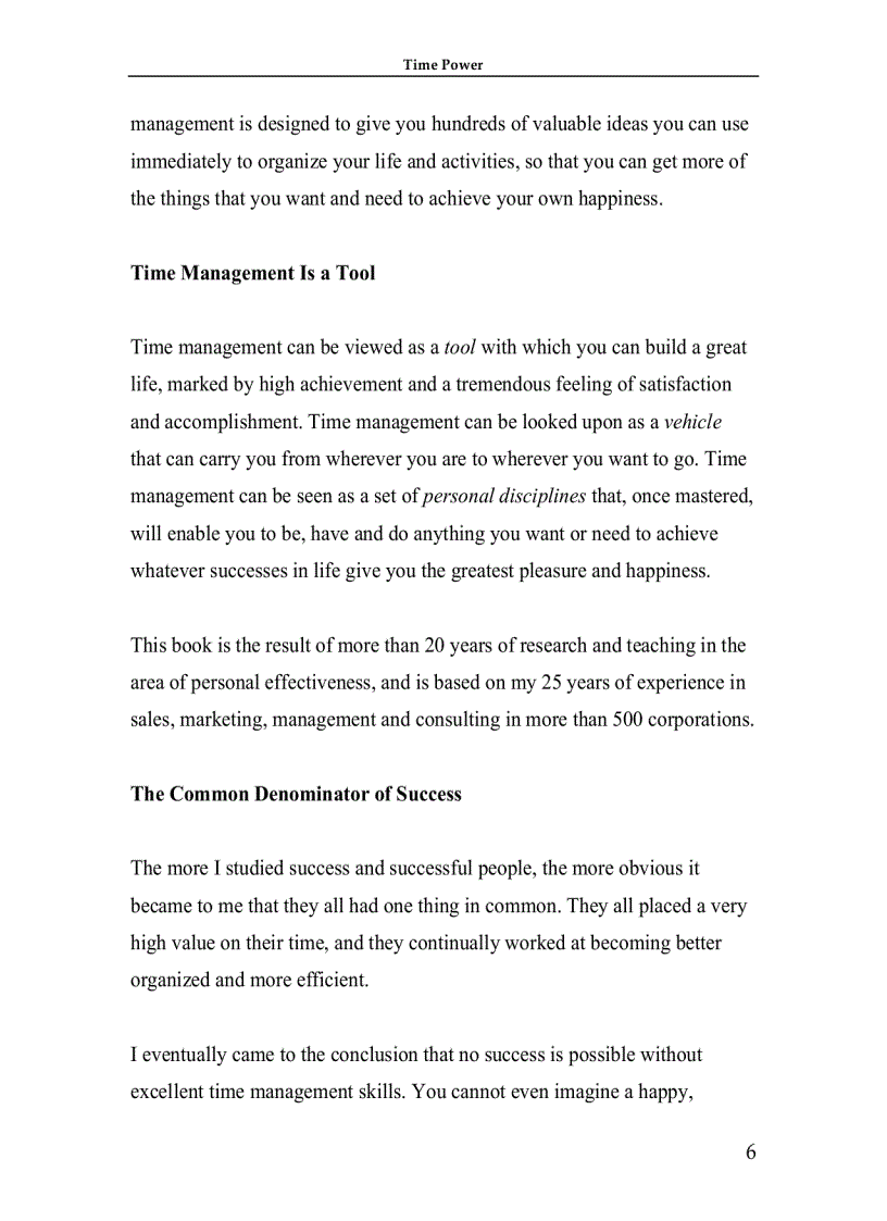 image for page Time Management Making Your Time Count And TIME POWER 1