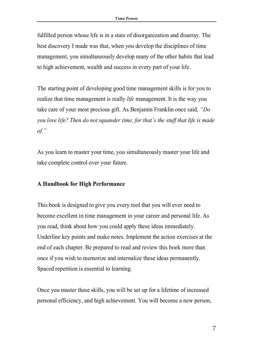 image for page Time Management Making Your Time Count And TIME POWER 1