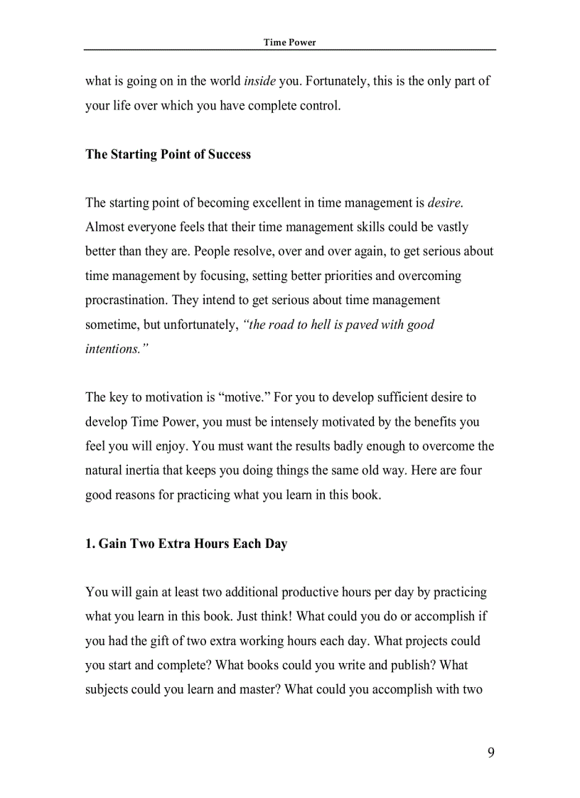 image for page Time Management Making Your Time Count And TIME POWER 1