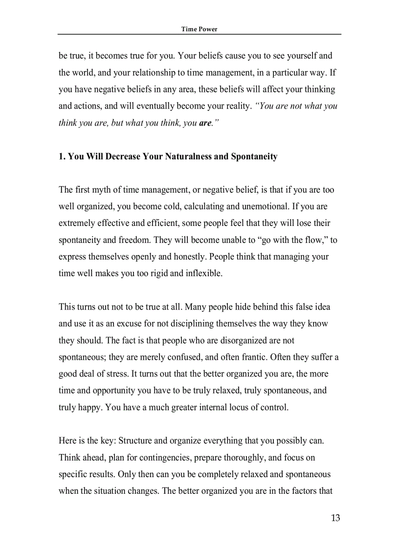 image for page Time Management Making Your Time Count And TIME POWER 1