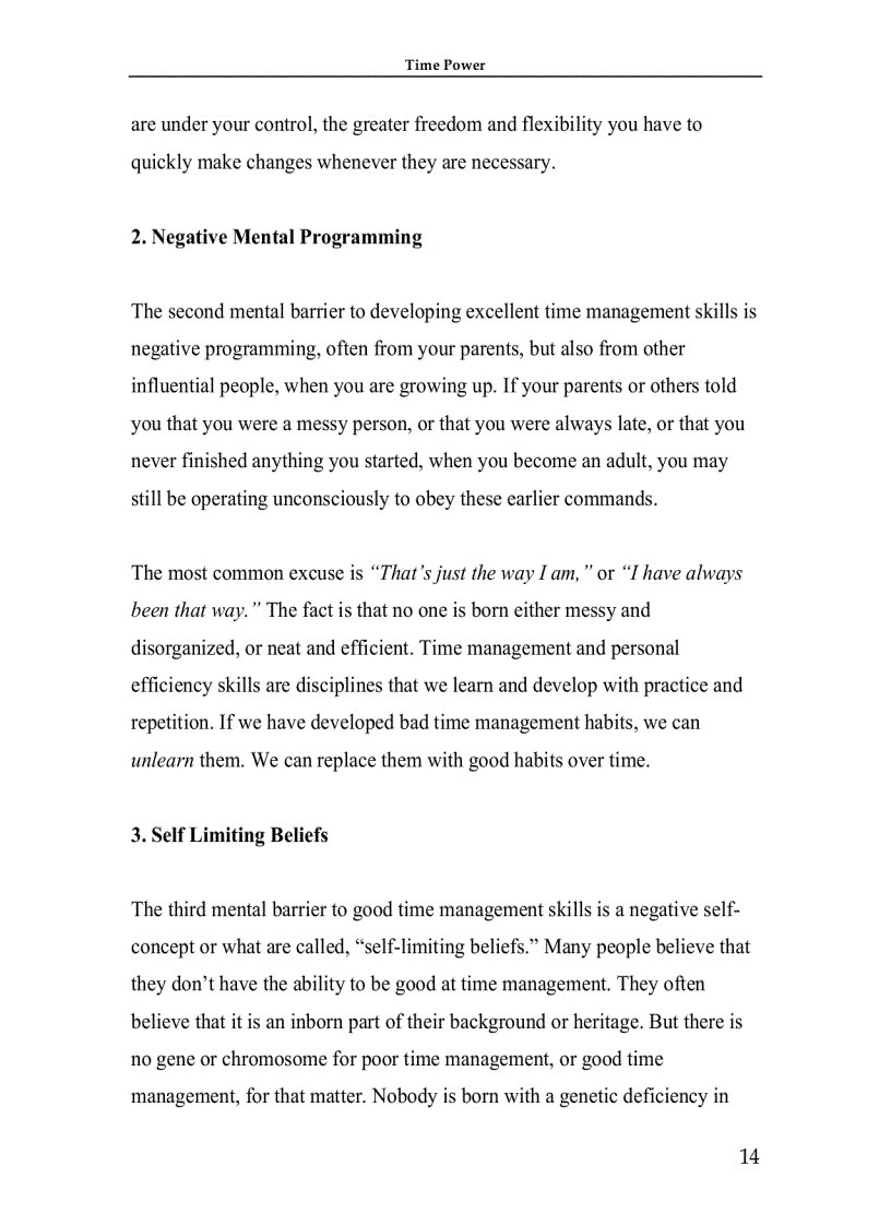 image for page Time Management Making Your Time Count And TIME POWER 1