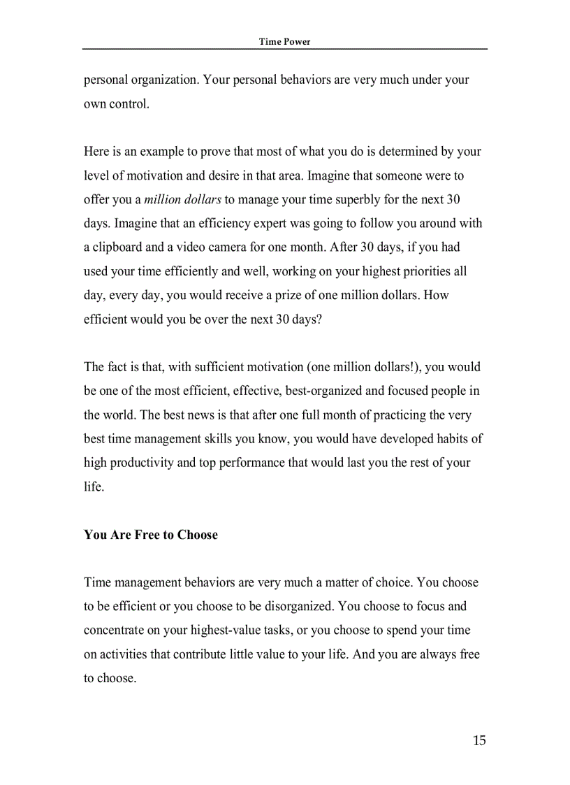 image for page Time Management Making Your Time Count And TIME POWER 1