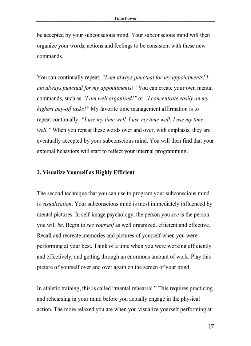 image for page Time Management Making Your Time Count And TIME POWER 1