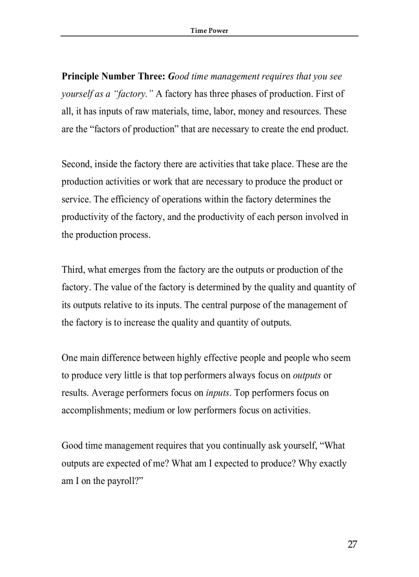 image for page Time Management Making Your Time Count And TIME POWER 1