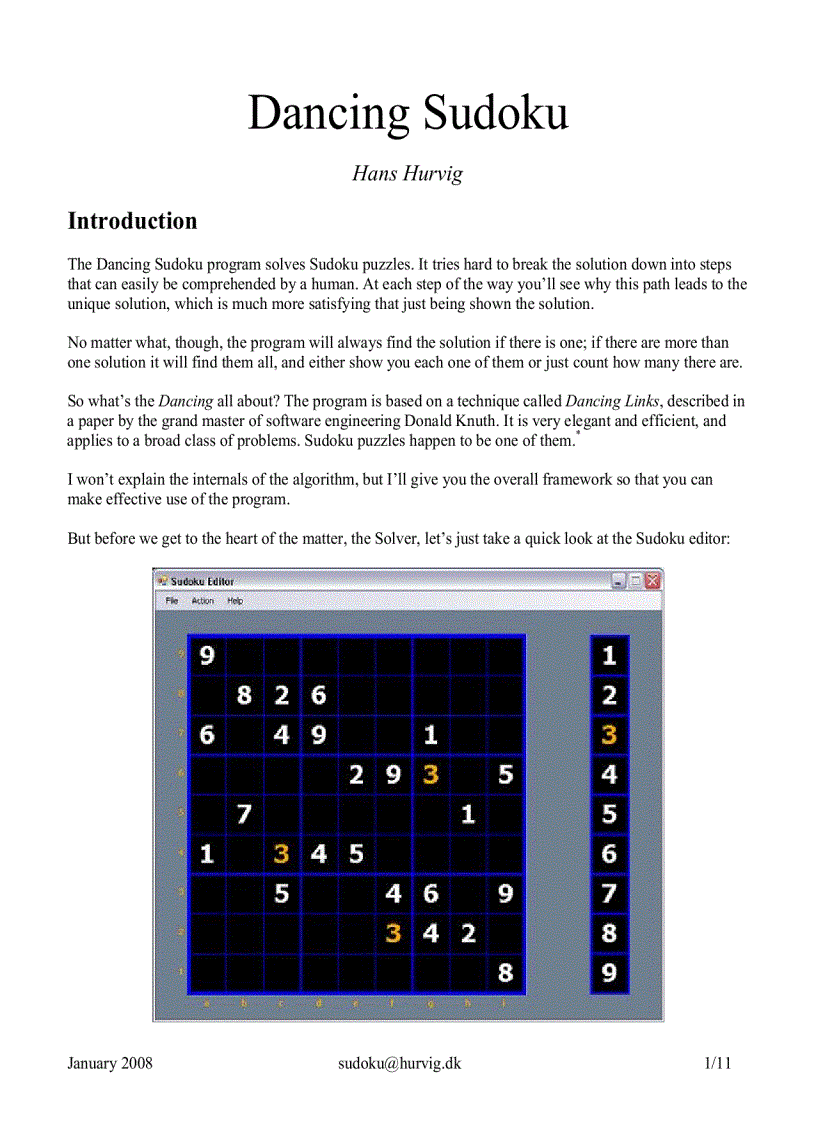 image for page Dancing Sudoku Hans Hurvig