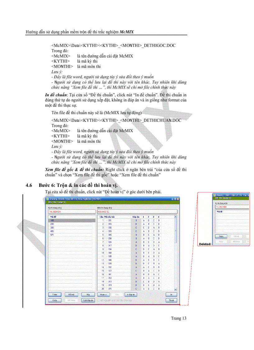 image for page Hươnggs dẫn sử dụng CHƯƠNG TRÌNH TRỘN ĐỀ THI CHẮC NGHIỆM McMix