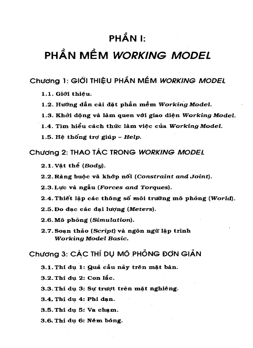 image for page Mô phỏng cơ hệ bằng Working Model