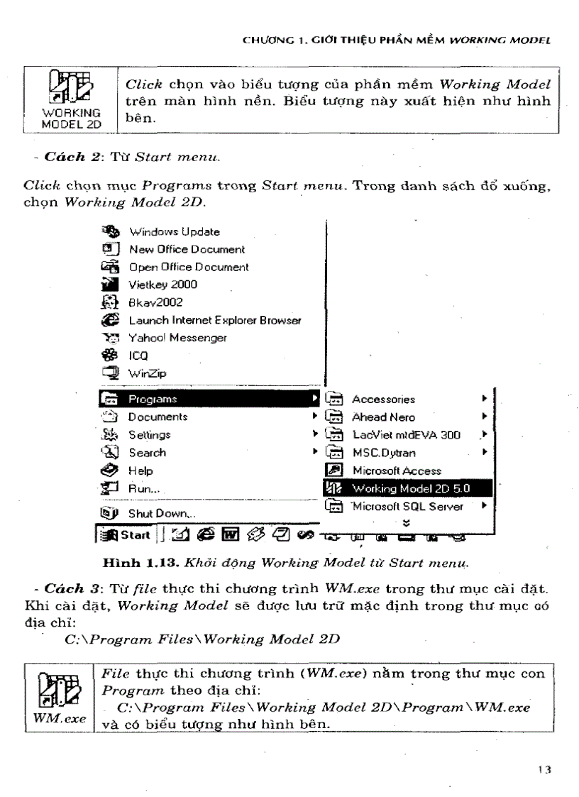 image for page Mô phỏng cơ hệ bằng Working Model