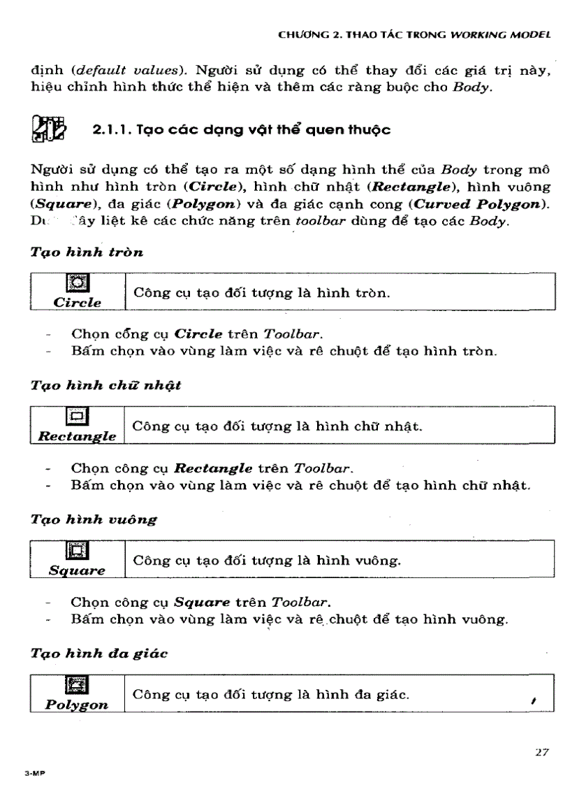 image for page Mô phỏng cơ hệ bằng Working Model