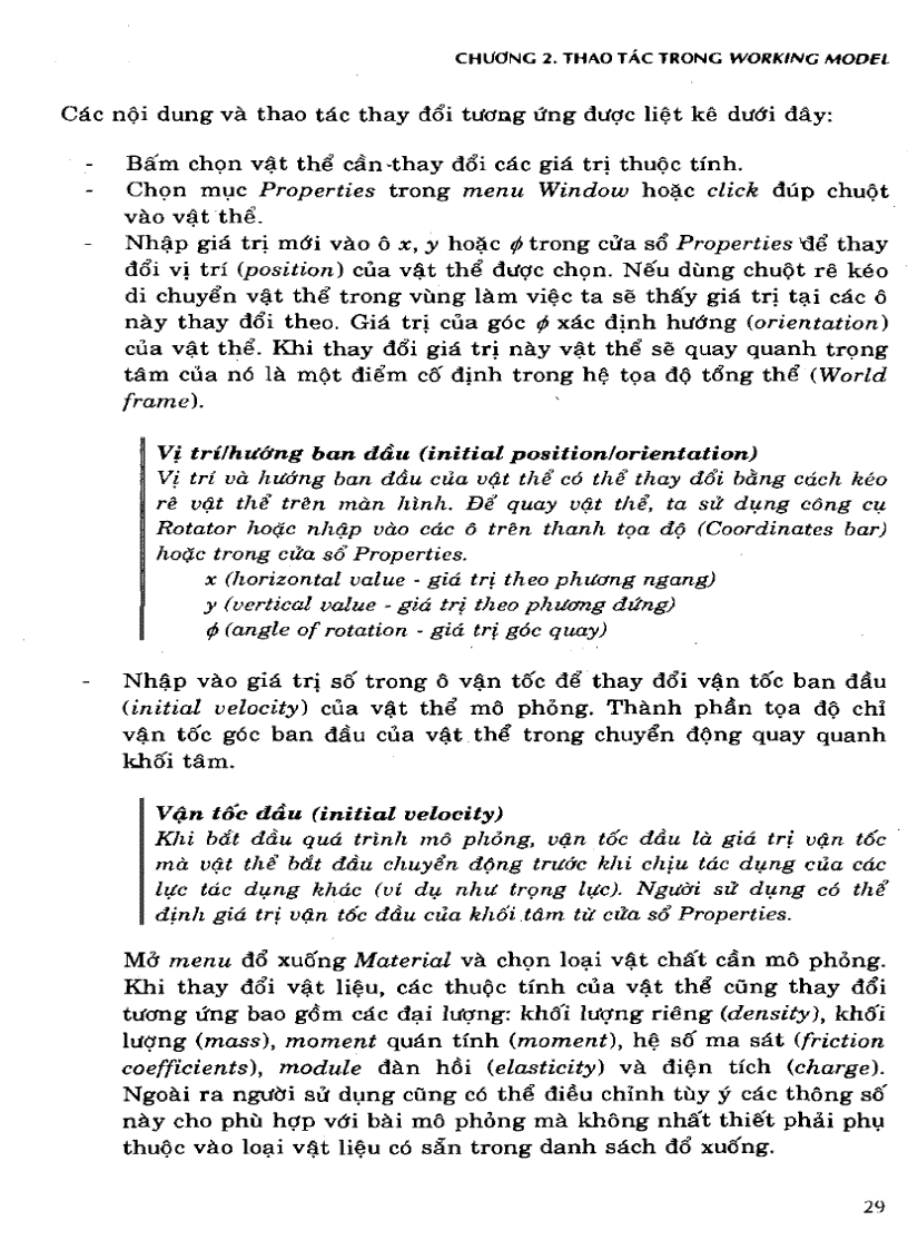 image for page Mô phỏng cơ hệ bằng Working Model