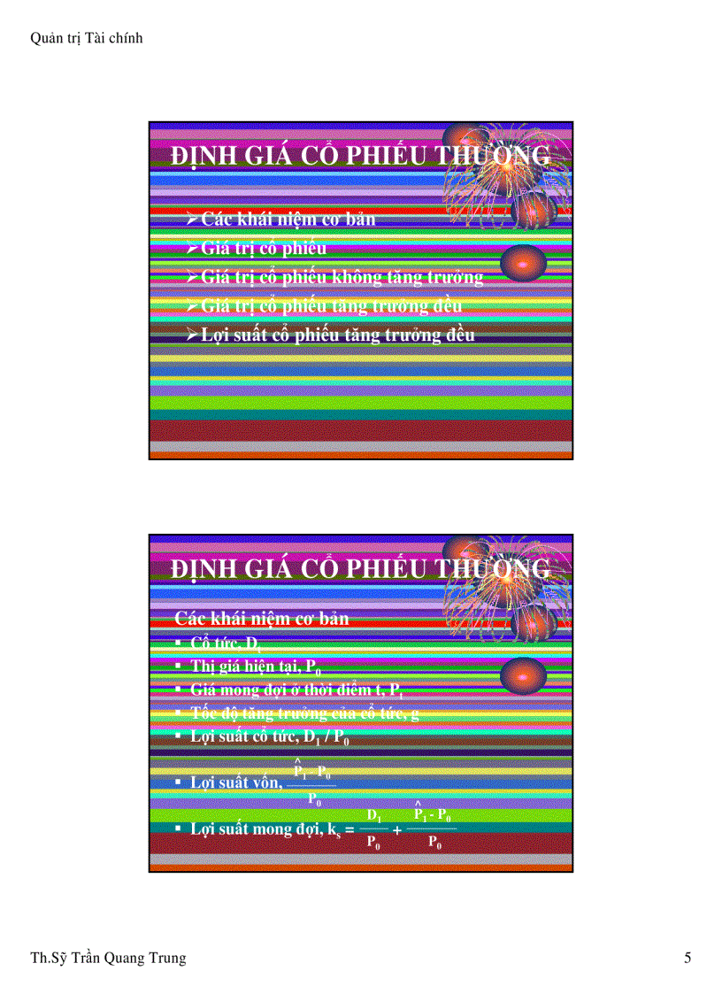 image for page Cách định giá chứng khoán ThS Trần Quang Trung