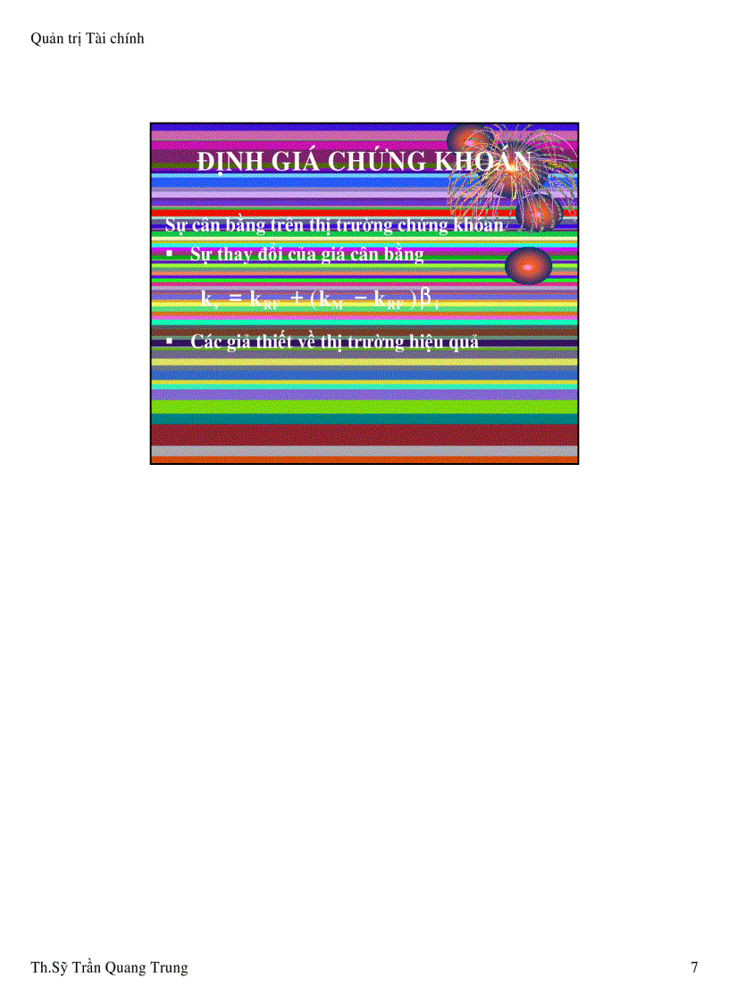 image for page Cách định giá chứng khoán ThS Trần Quang Trung