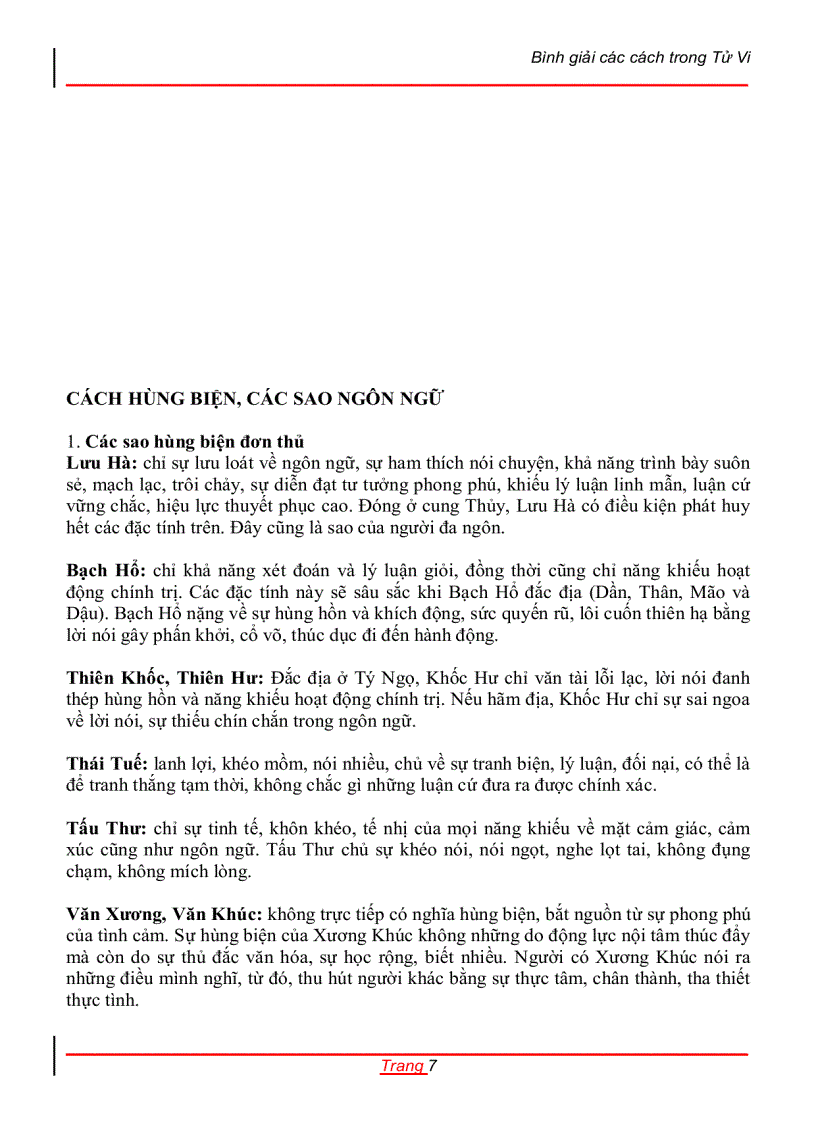 image for page Bình Giải các cách trong tử vi