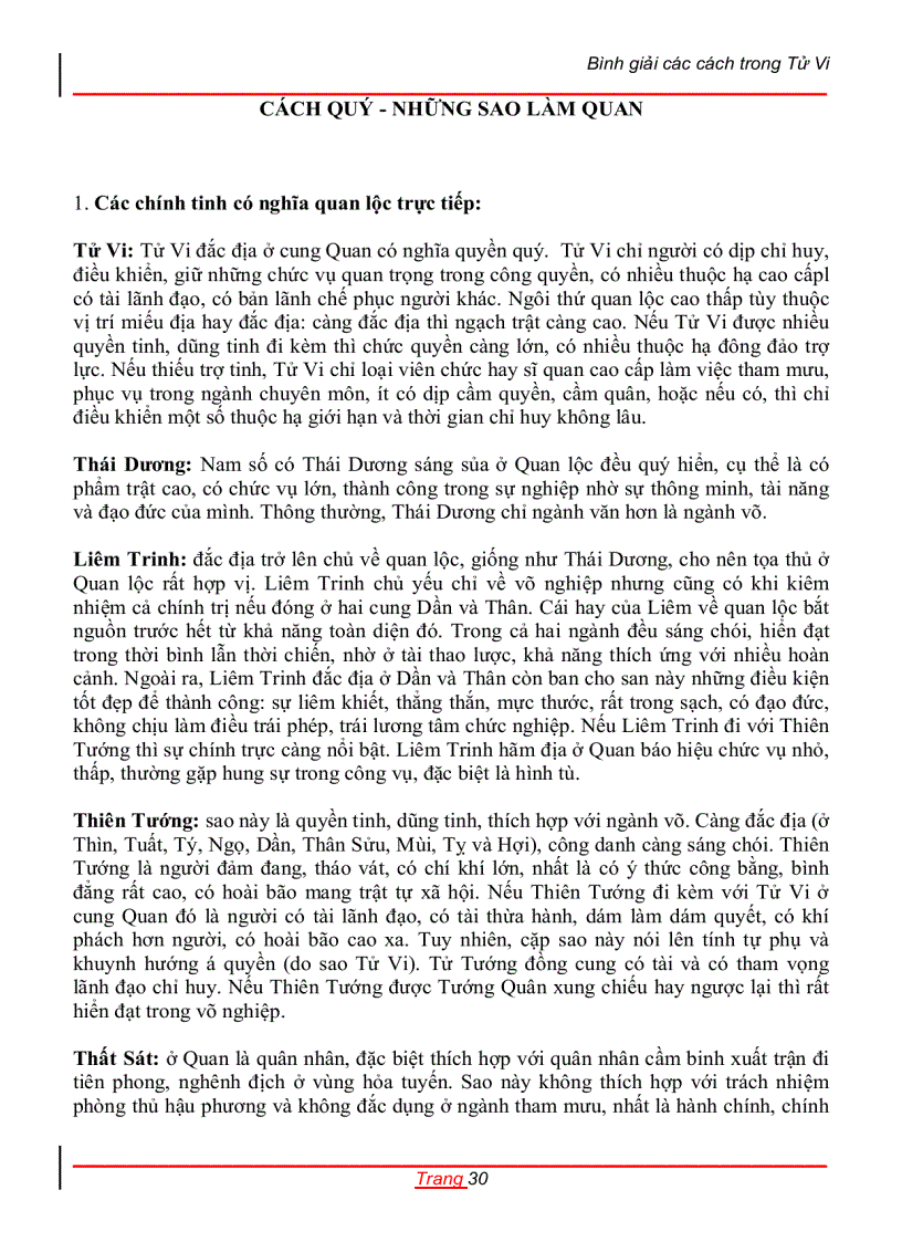 image for page Bình Giải các cách trong tử vi