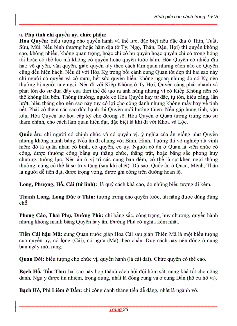 image for page Bình Giải các cách trong tử vi