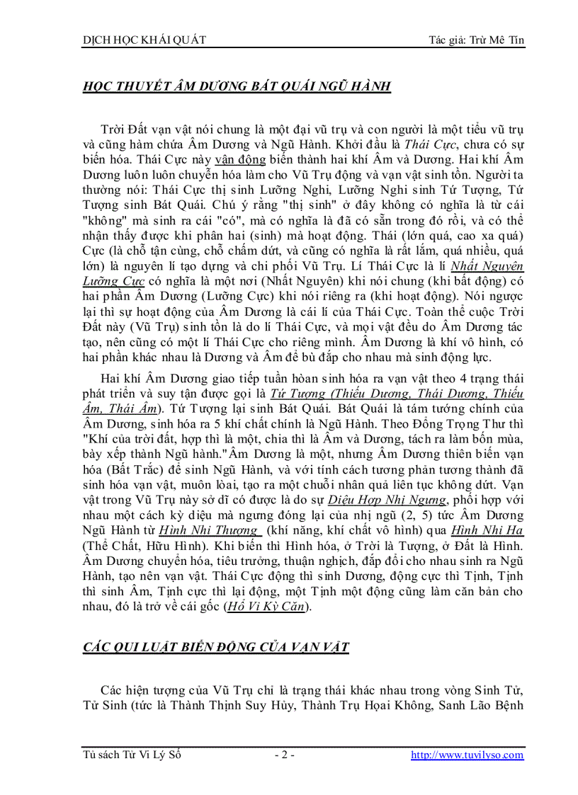 image for page Dịch Học Khái Quát