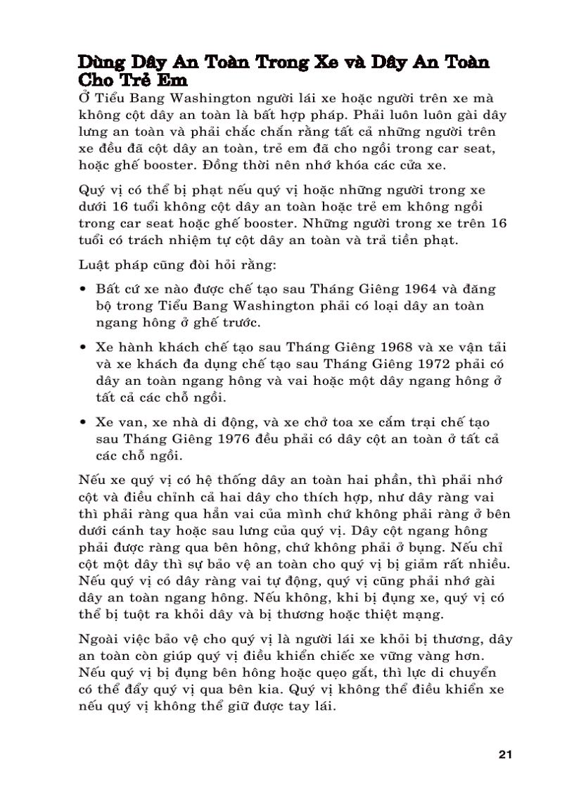 image for page Hướng dẫn lái xe của WASHINGTON