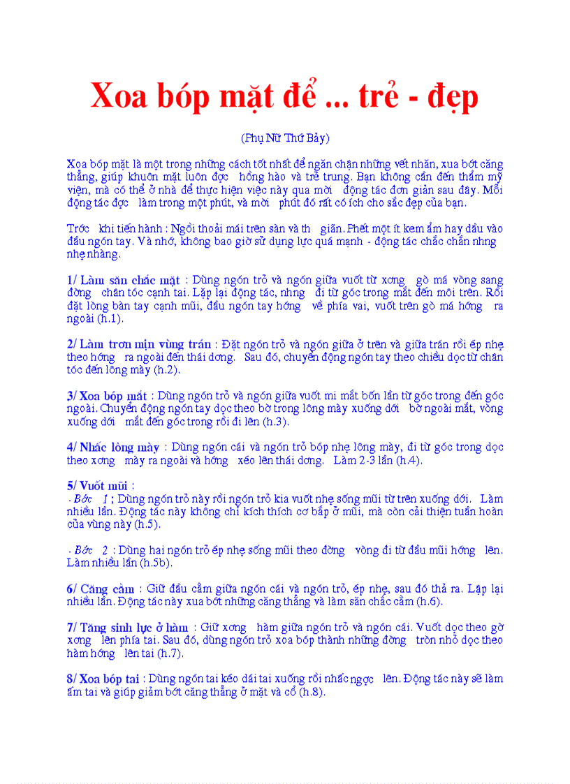 image for page Xoa bóp mặt để trẻ đẹp