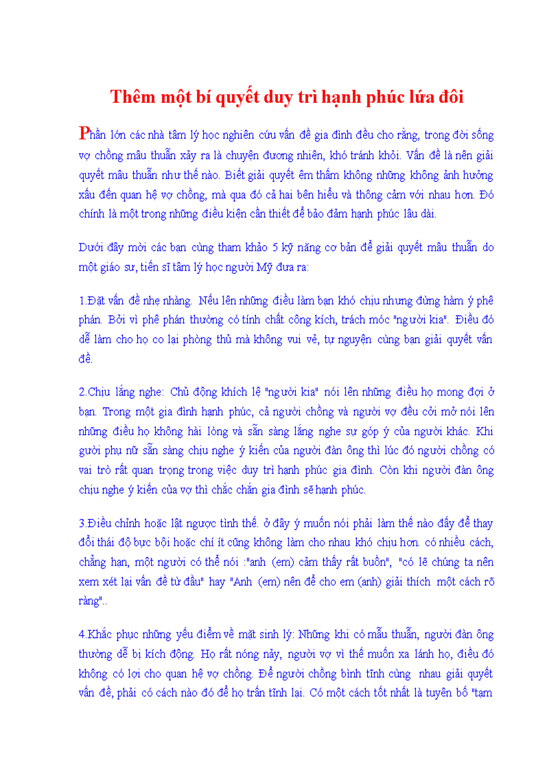 image for page Thêm một bí quyết duy trì hạnh phúc lứa đôi