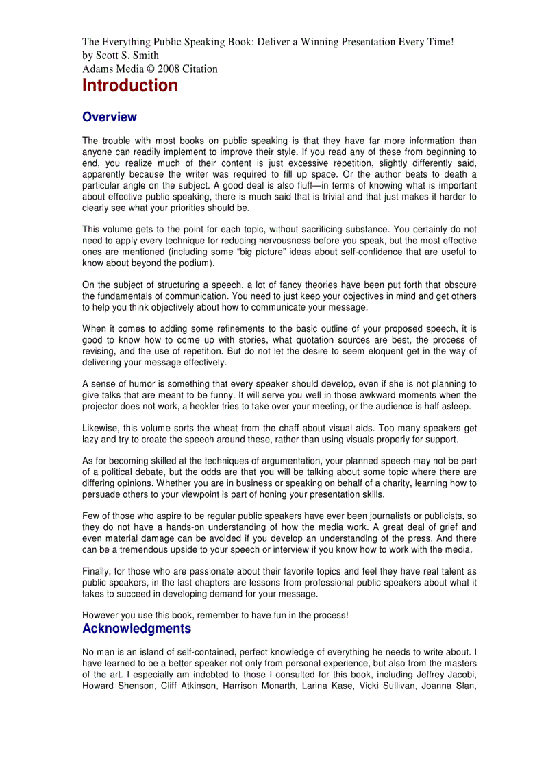 image for page The Everything Public Speaking Book Deliver a Winning Presentation Every Time